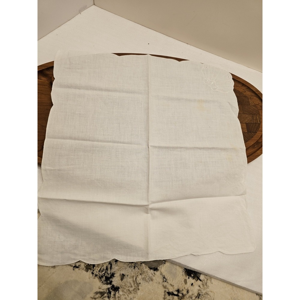 Irish Linen 8 Placemats & 8 Napkins Boutross Madeira Shell Set Hand Embroidery - Picture 10 of 14